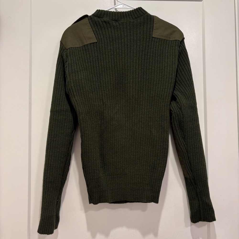DSCP Valor Collection Mens Wool Service Sweater Olive Green Epaulettes Size 42